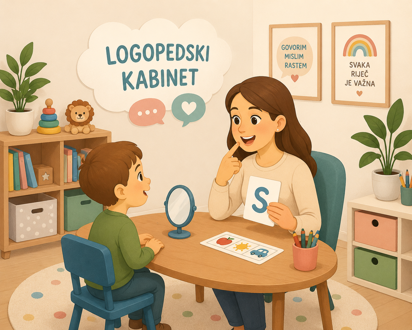 Logopedski kabinet — ilustracija